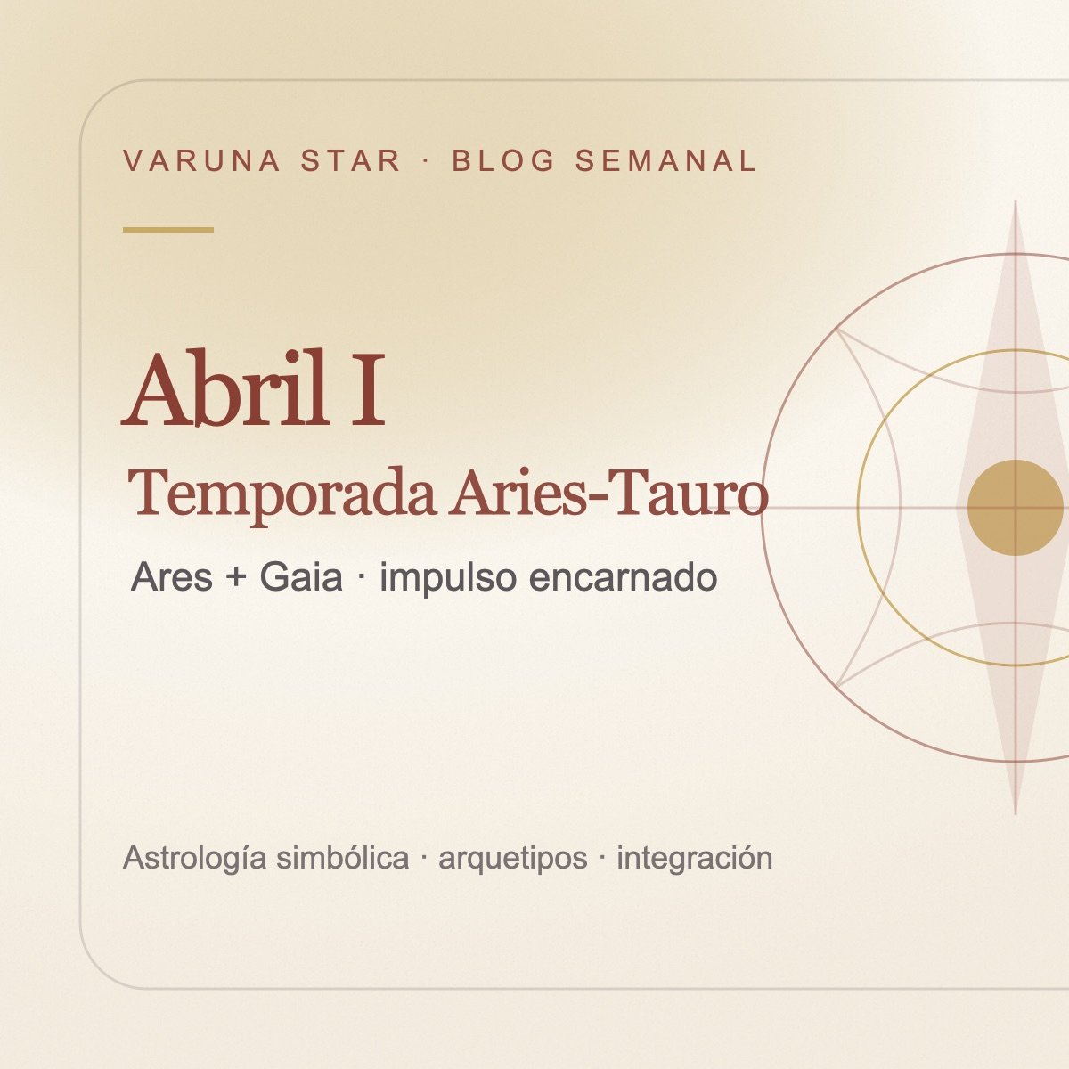 Abril I · Aries y Tauro: impulso que necesita cuerpo